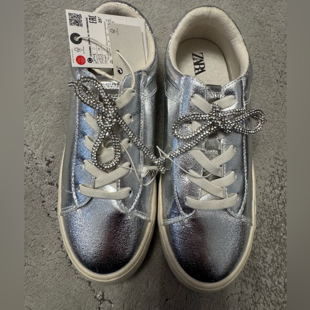 Zara Kids Silver Sneakers-36